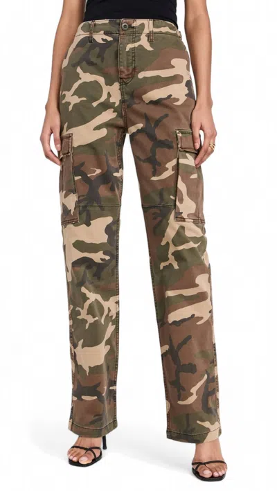 Good American Uniform Cargo Pant In Fatiguregreencamo001 In Multi