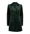 Good American Velvet Exec Blazer Mini Dress In Green