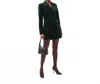 Good American Exec Velvet Blazer Minidress In Green
