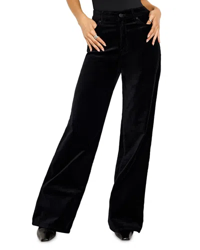 Good American Velvet Good Skate Wide Leg Jeans In K001 In Black001