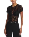 GOOD AMERICAN VELVET LACE BABY TEE