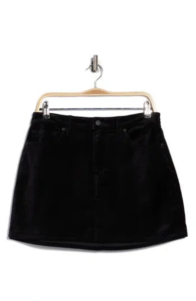 Good American Velvet Miniskirt In Black