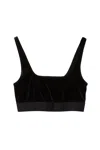 Good American Velvet Scoop Bra Black In Multi