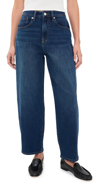 Good American Vintage Barrel Ankle Jeans Meridian In Blue