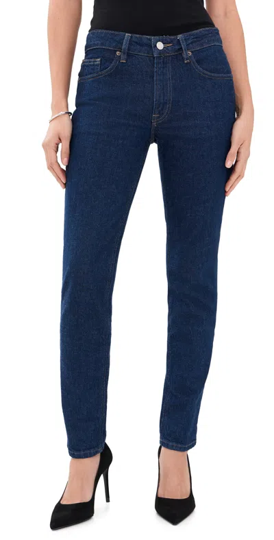 Good American Vintage Cigarette Jeans Rinse In Blue