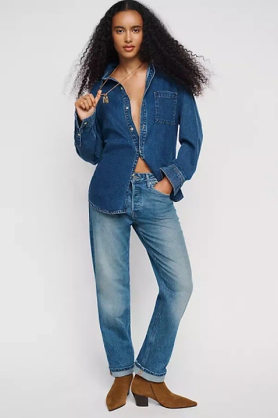 Good American Vintage High-rise Straight-leg Jeans In Blue
