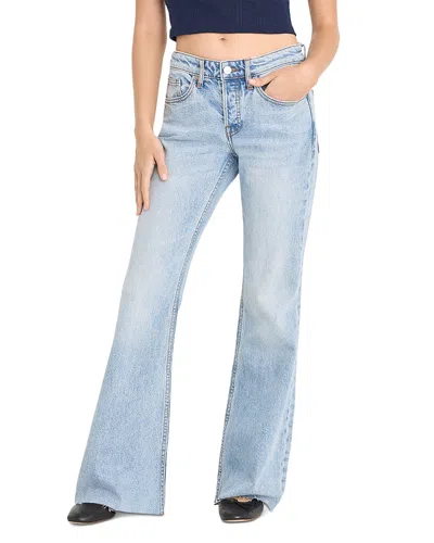 Good American Vintage Low Relaxed Flare Jeans In Indigo1288 In Blue