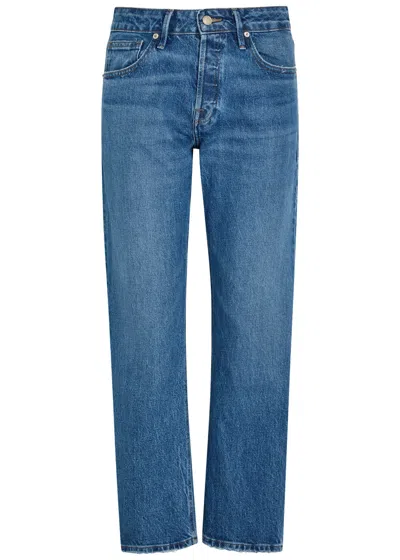Good American Vintage Straight Ankle Jeans In Blue