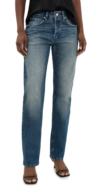 Good American Vintage Straight Jeans Indigo1282 In Blue