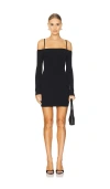 GOOD AMERICAN VIRGO OFF SHOULDER MINI DRESS
