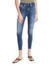 Good American Good Waist Crop Raw-hem Skinny High-rise Stretch-denim Jeans In Multi