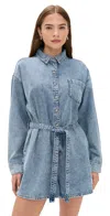 Good American Weightless Denim Romper Indigo793