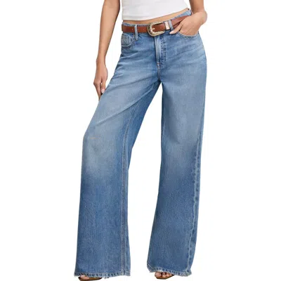 GOOD AMERICAN GOOD AMERICAN WEIGHTLESS GOOD STANDARD EASE WIDE LEG JEANS