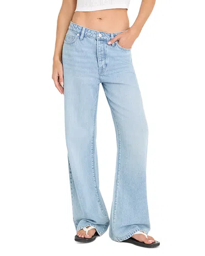 Good American Weightless High Rise Wide Leg Jeans In Indigo1250 In Blue