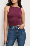 Good American Weightless Scuba Tank Top In Purple