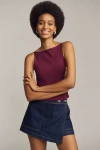 Good American Weightless Scuba Tank Top In Purple