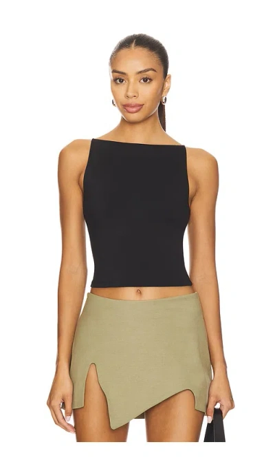 Good American Weightless Sleeveless Tank In Black