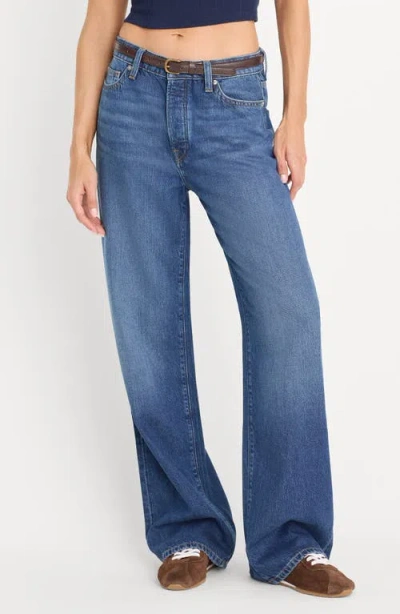 Good American Weightless Wide Leg Jeans In Blue