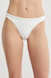 Good American Whipstitch Bikini Bottoms In White001