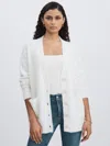 GOOD AMERICAN GOOD AMERICAN WHITE OVERSIZED PLUSH CARDIGAN