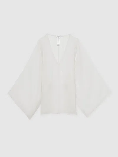 Good American White  Tencel-blend Beach-up