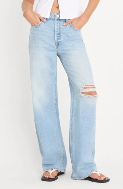 Good American Wide Leg Jeans In Blue