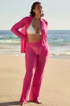 Good American Wide-leg Mesh Cover-up Pants In Pink