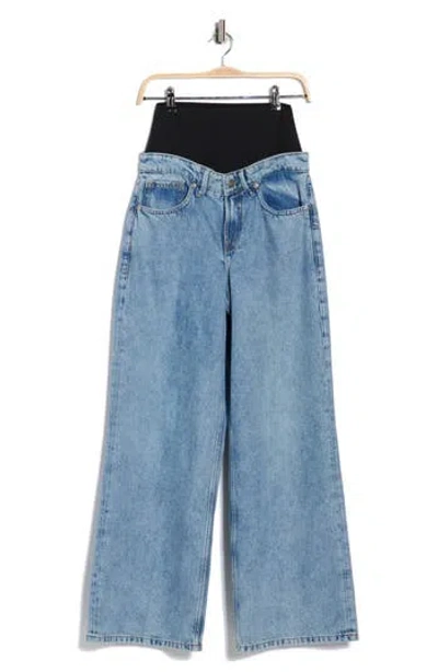 Good American Wide Leg Solution Denim Pants In Blue