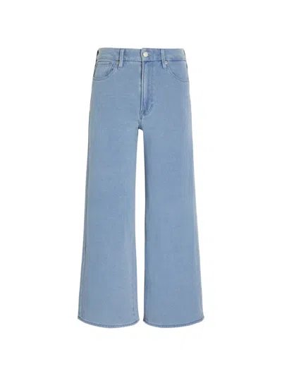 Good American Jeanius Cropped Wide-leg Trousers In Blue