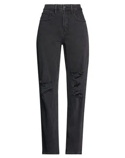 Good American Woman Jeans Black Size 30 Cotton, Tencel, Recycled Cotton, Elastane