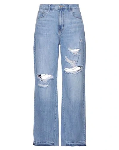 Good American Woman Jeans Blue Size 26 Cotton, Lyocell, Linen