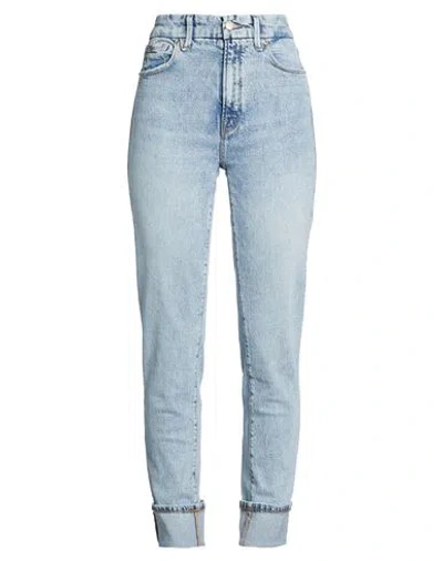 Good American Woman Jeans Blue Size 32 Cotton, Tencel, Recycled Cotton, Elastane