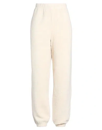 Good American Woman Pants Ivory Size Xl Cotton, Polyester In White