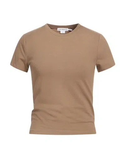 Good American Woman T-shirt Brown Size L Cotton, Elastane