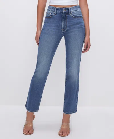 Good American Women's Always Fits Good Legs Straight-leg Jeans