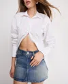 Good American Women's Coated Good Mini Skirt In Blue