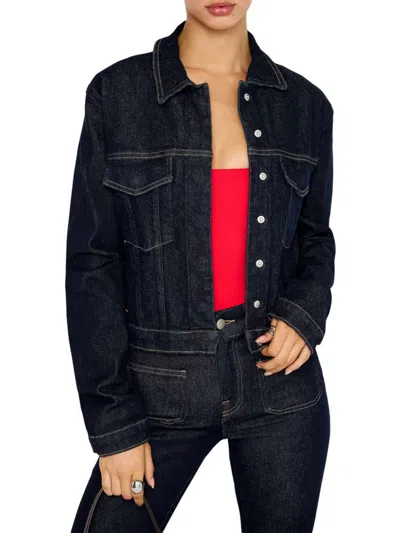 GOOD AMERICAN WOMEN'S COMMITTD TO FIT DENIM JACKET