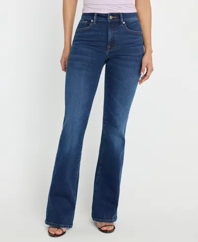 Good American Women's Compression Good Legs Flare Jeans In Blue