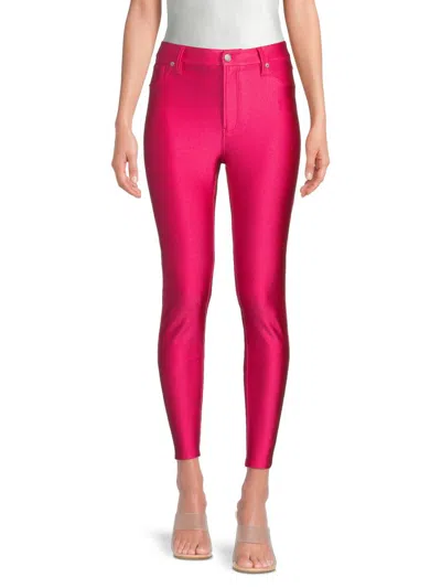 Good American Women's Compression Shine Good Waist Leggings In Pink