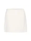 Good American Women's Cotton-blend Mini Wrap Skirt In Cloud White
