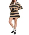 Good American Jersey Polo Long-sleeve Mini Dress In Brown