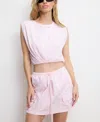 Good American Women's Cotton Twill Parachute Mini Skirt In Pink