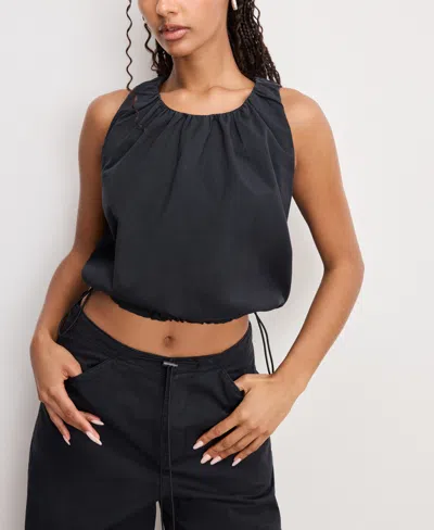 Good American Women's Cotton Twill Parachute Bubble Top