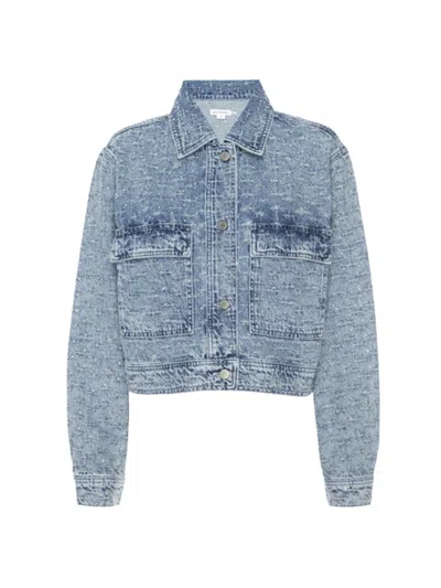 Good American Women's Crystal Denim Jacket In Blue
