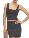 Good American Crystal Tank Top In Black In Black