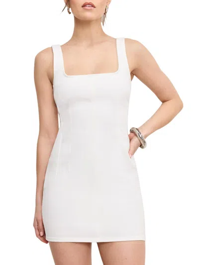 Good American Denim Shift Dress In White