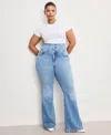 Good American Women's Dolly Joleans Corset Flare Jeans In Blue