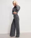 Good American Women's Dolly Joleans Crystal Skate Wide Leg Jeans, Regular & Plus Size In Gray