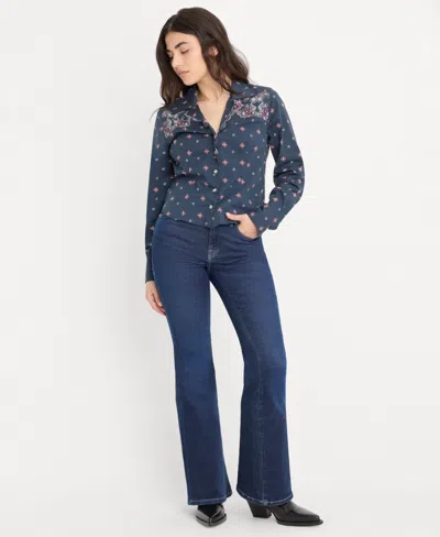 Good American Women's Dolly Joleans Flared-leg Jeans In Blue