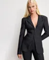 Good American Women's Dolly Joleans Shine Corset Blazer, Regular & Plus Size In Black